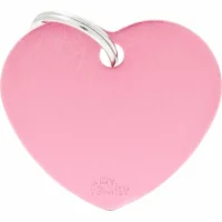 Hundetegn My family Basic Hjerte Pink Stor