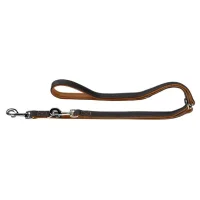 Hunter Hundesnor Canada Elg læder line 15mm Sort/Cognac