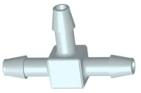 Hvidt T-stykke 6 mm