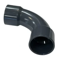 PVC blød vinkel 90 grader 75 mm.