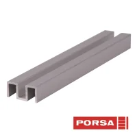 Porsa sølv alu overskinne 100 cm.