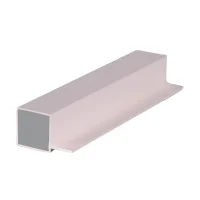 Porsa sølv aluprofil firkantet med flig 125 cm.