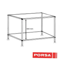 Porsa sort akvariebord 159 liter