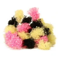 Puffet Tøjbold Mix farve 6 cm