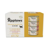 Applaws kattevådmad Kylling Bouillon Multipack 24x70 g