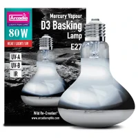 Arcadia D3 Basking Lamp UV reptil pære 80 w