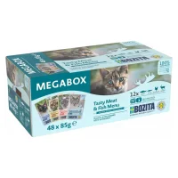 Bozita Feline breve Megabox 48x85 g - vådfoder til kat - 12 POSER GRATIS
