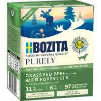 Bozita Hund Purely Pate Bøf og Elg 370 g - Naturligt og nærende vådfoder