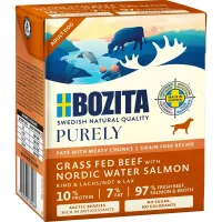 Bozita Hund Purely Pate bøf og laks 370 g - Naturligt og saftigt