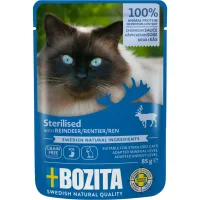 Bozita Kattefoder pose 85g Steriliseret rensdyr sovs