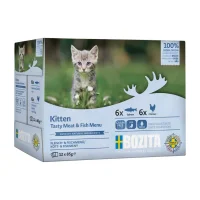 Bozita Kitten Kød & Fisk i sovs 12 x 85 g - laks og kylling til killinger