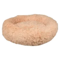 Cushion Krems fluffy rund hundeseng small Creme