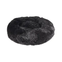 Cushion Krems fluffy rund hundeseng small sort