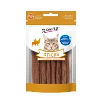 Dokas Sticks med kylling og okselever 30 g - naturlige kattegodbidder