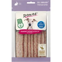 Dokas Tørrede kaninskiver 70 g - naturlige hundesnacks af kanin