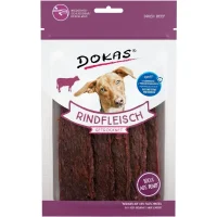 Dokas Tørrede okseskiver 70 g - naturlige hundesnacks af okse