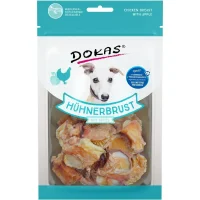 Dokas Tørret kyllingebryst med æble 70 g - naturlige hundesnacks
