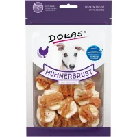 Dokas Tørret kyllingebryst med banan 70 g - naturlige hundesnacks