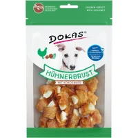 Dokas Tørret kyllingebryst med kokos 60 g - naturlige hundesnacks