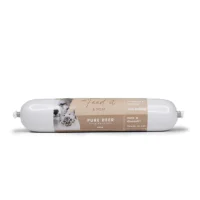 Feedit & Treat Pure Deer 400 g - naturlig hjorteskærepølse til hund og kat