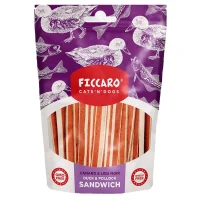 FICCARO Hundesnack And & Sej Sandwich - and og sej i sandwichstykker 100 g