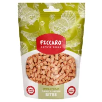 FICCARO Hundesnack Kalkun & Kylling Bites - kalkun og kylling i små bidder 100 g