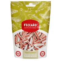 FICCARO Hundesnack Kylling & Torsk Sandwich Small - små sandwichstykker 100 g