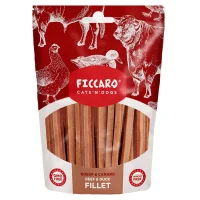 FICCARO Hundesnack Okse & And Fillet - okse og and i fileter 100 g