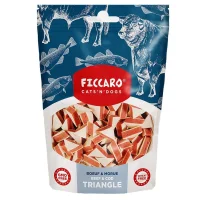 FICCARO Hundesnack Okse & Torsk Trekant - snacks med okse og torsk 100 g