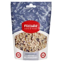 FICCARO Hundesnack Torsk & Blåbær Soft Cubes - bløde tern af torsk og blåbær 100 g