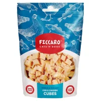 FICCARO Hundesnack Torsk & Kylling Cubes - lækre tern med fisk og kylling til hunde 100 g