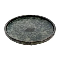 Flad Jasper Green Marble Ø 13 cm x 2 cm