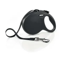 Flexi New Classic L Hundeline Sort 5 m - maks 50 kg