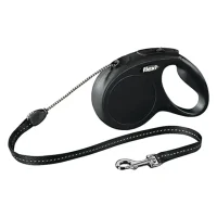 Flexi New Classic M Hundeline Sort 5 m - maks 20 kg