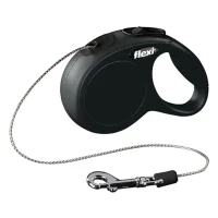 Flexi New Classic XS Hundeline Sort 3 m - maks 8 kg