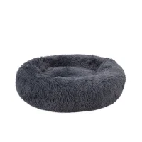 Fluffy hundeseng L Koksgrå 100,5 x 100,5 cm