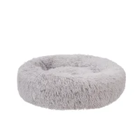 Fluffy hundeseng M Lysegrå 76,5 x 76,5cm