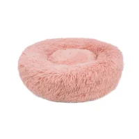 Fluffy hundeseng M Rosa 76,5 x 76,5cm