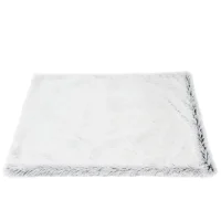 Fluffy hundetæppe 100x70 cm frossen hvid til hund - blødt og skridsikkert underlag