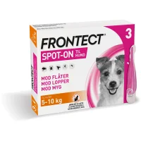 Frontect spot on 3 x 1 ml til hunde 5-10 kg - effektiv beskyttelse mod parasitter