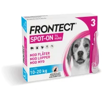 Frontect spot on 3 x 2 ml til hunde 10-20 kg - effektiv beskyttelse mod parasitter