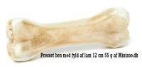 Håndlavet Presset Tyggeben med fyld af lam 12 cm 55 g - naturlig hundesnack