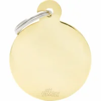 Hundetegn My family Basic Cirkel Guld Stor
