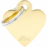 Hundetegn My family Basic Hjerte Guld Lille