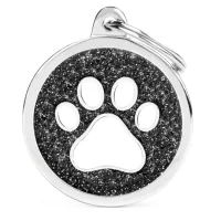 Hundetegn My Family Shine cirkel med pote stor sort