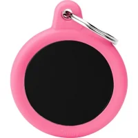 Hundetegn My family Soft Silent Strong Sort og Pink Cirkel (stor)