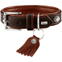 Hunter Cody 45 Mørkebrun Cognac hundehalsbånd - 33-39 cm