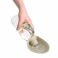 Hunter drikkeflaske med silikoneskål beige 550 ml