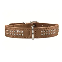 Hunter Halsbånd Diamond Petit 27 Brun - 20-24 cm