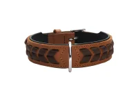 Hunter Halsbånd El Paso L 65 Cognac/Sort - 50-56 cm